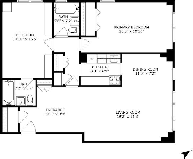 525 E 86th St Unit 5C, New York City, NY 10028 - floor plan / room layout