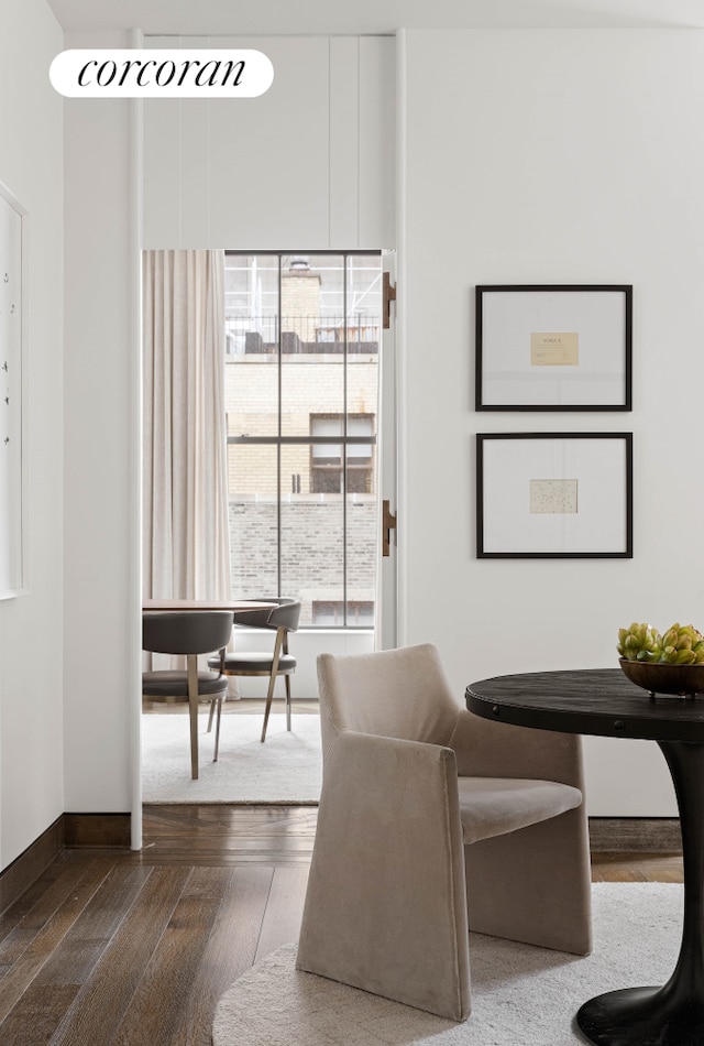 dining room featuring dark wood-type flooring