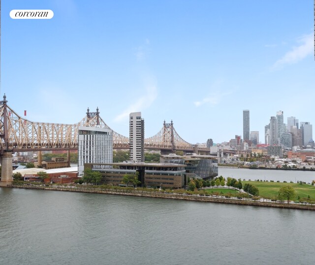 45 Sutton Pl S Unit 17C, New York City, NY 10022 - water view with a notable bridge
