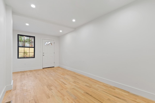 entrance foyer featuring light hardwood / wood-style flooring