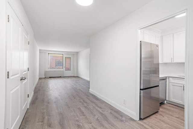 interior space featuring light wood-type flooring