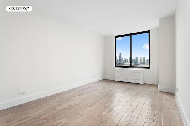 empty room featuring light hardwood / wood-style floors