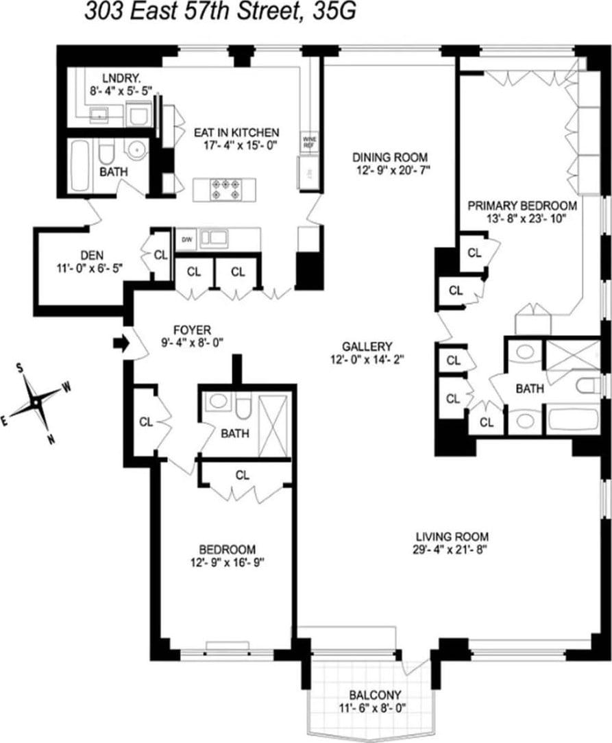 303 E 57th St Unit 35G, New York City, NY 10022 - room layout