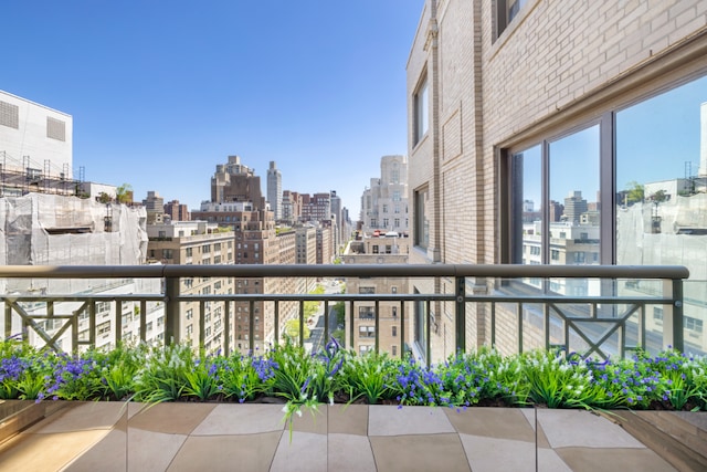 balcony with a city view