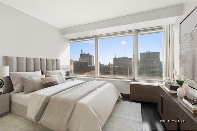 bedroom featuring light hardwood / wood-style flooring