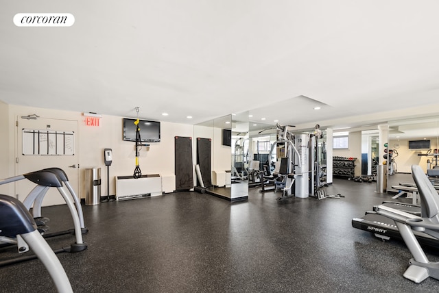 view of exercise room