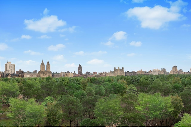 view of local wilderness with a view of city