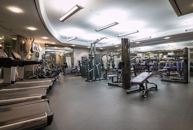 view of exercise room