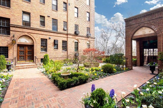 exterior space featuring french doors