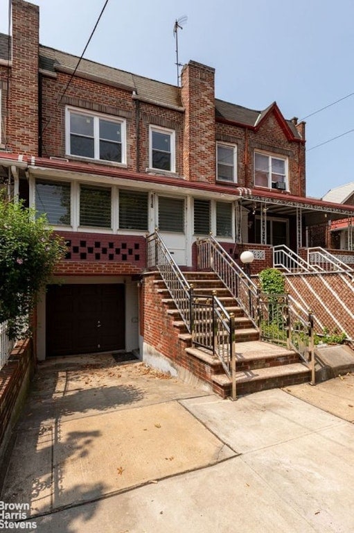 view of property with a garage