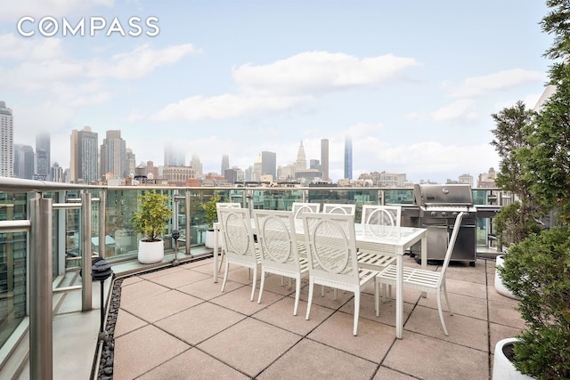 balcony featuring grilling area