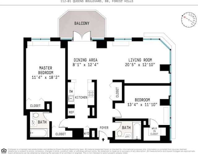 112-01 Queens Blvd Unit 8B, New York City, NY 11375 - home floor plan