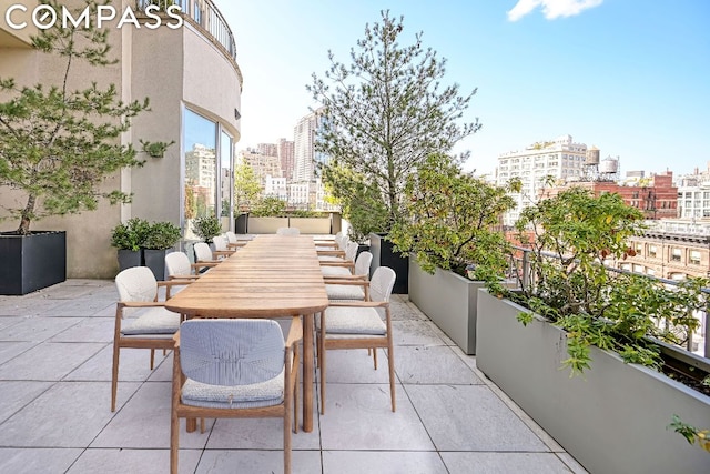 53 Leonard St Ph, Ph, New York City, NY 10013 - view of patio featuring a city view and outdoor dining area
