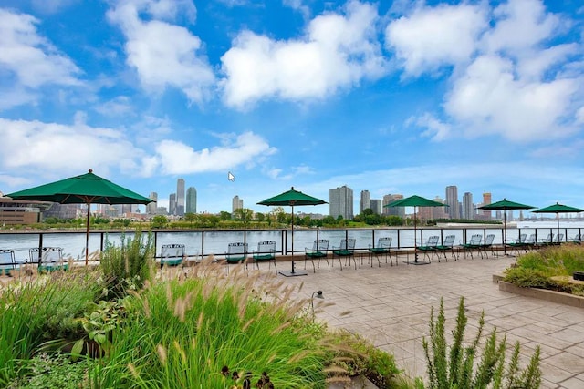 view of home's community featuring a water view