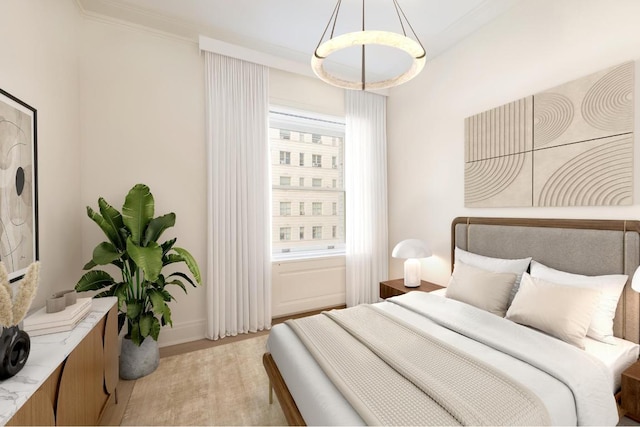 bedroom featuring light hardwood / wood-style floors