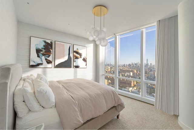 bedroom featuring carpet