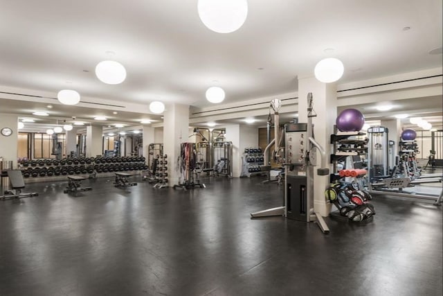 view of workout area