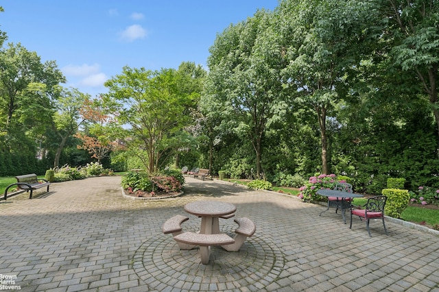 1 Fordham Hill Oval Unit 1E, New York City, NY 10468 - view of patio / terrace with view of scattered trees