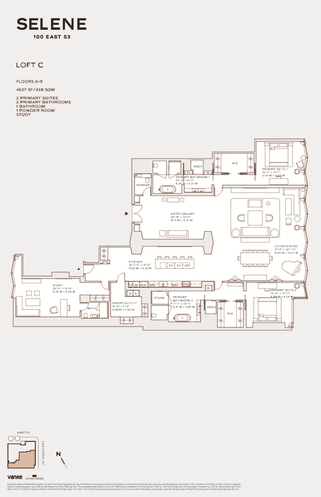 100 E 53rd St Unit 8C, New York City, NY 10022 - room layout
