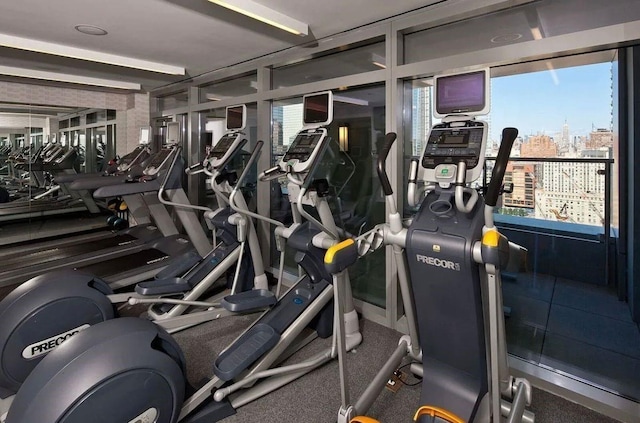 view of workout area