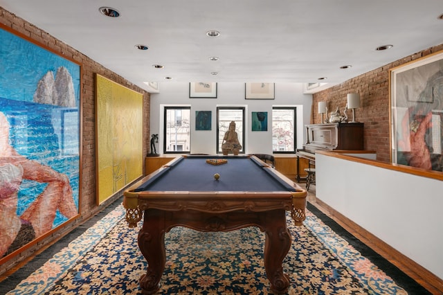 178 E 75th St, New York City, NY 10021 - recreation room featuring pool table and recessed lighting