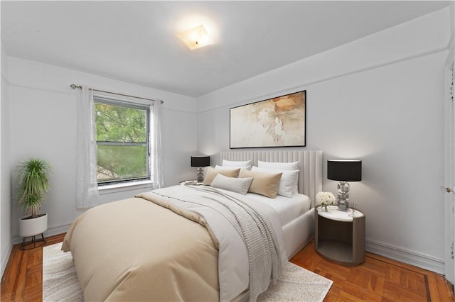 bedroom with baseboards