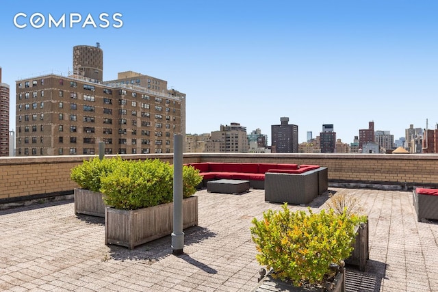 view of patio / terrace with an outdoor living space