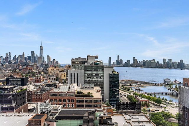 property's view of city with a water view