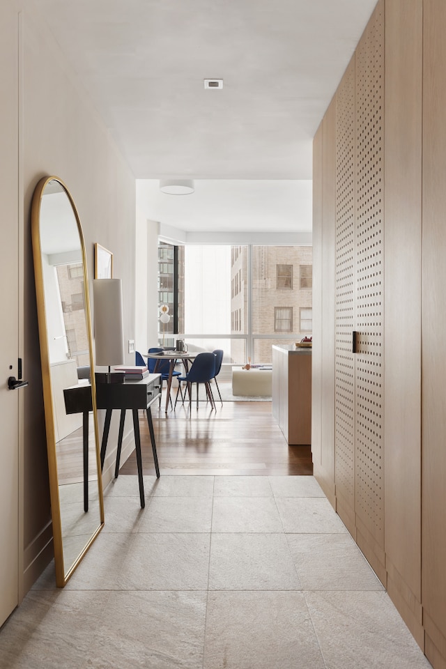 77 Greenwich St Unit 26C, New York City, NY 10006 - hallway with light wood-style flooring