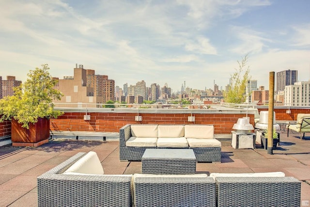 view of patio with an outdoor hangout area