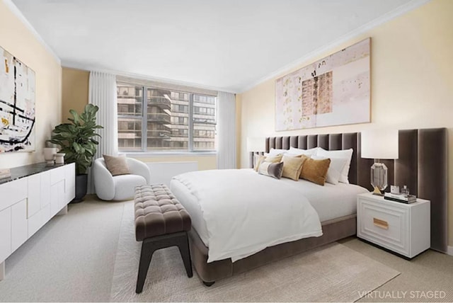 bedroom featuring ornamental molding