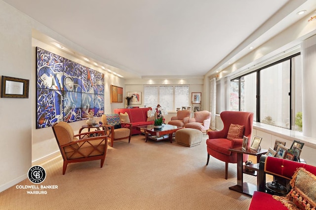 view of carpeted living room