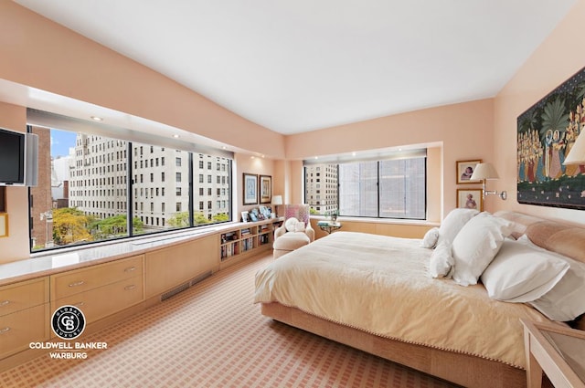 view of carpeted bedroom