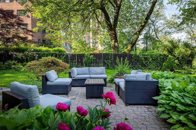 2727 Palisade Ave Unit 7-B, New York City, NY 10463 - view of patio with outdoor lounge area