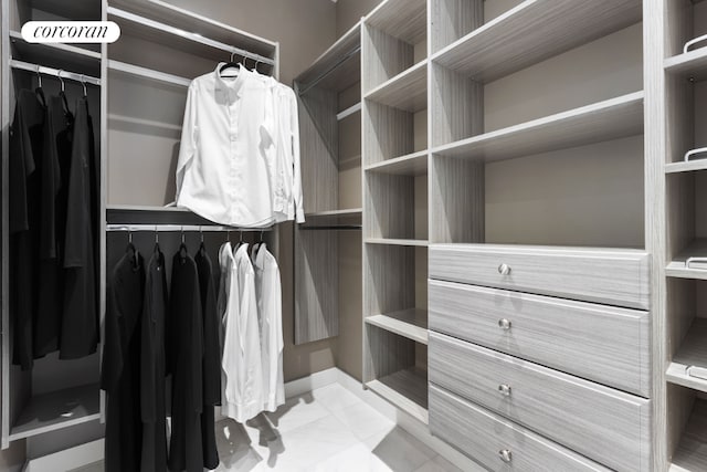 view of walk in closet