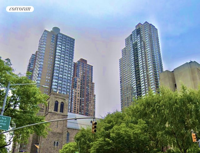 view of building exterior with a view of city