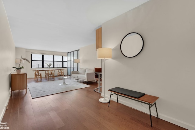 interior space featuring hardwood / wood-style flooring