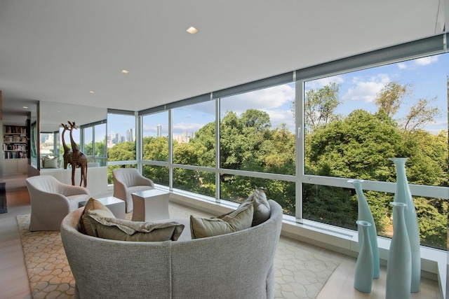 view of sunroom