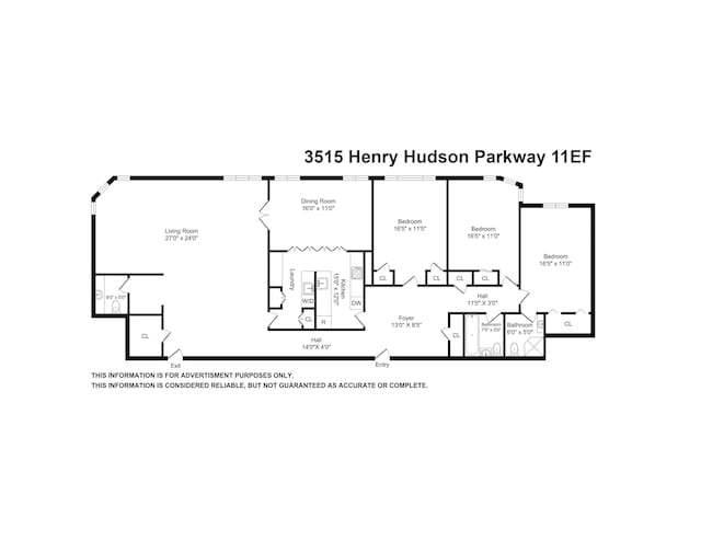 3515 Henry Hudson Pkwy Unit 11Ef, New York City NY, 10463, 3 bedrooms, 2.5 baths condo for sale