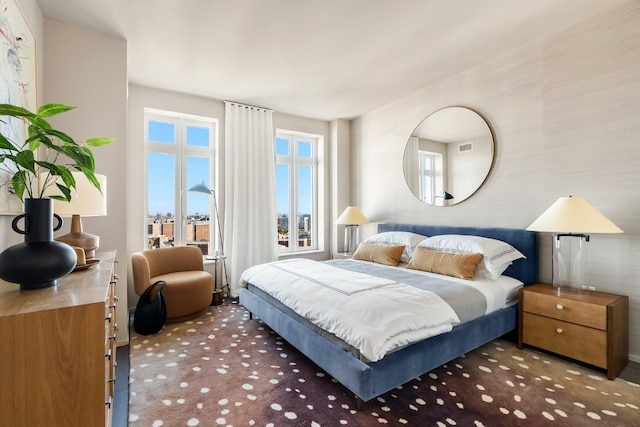 view of carpeted bedroom