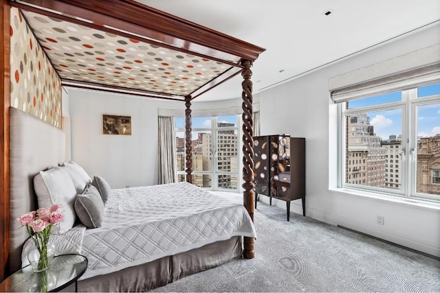 bedroom with carpet floors