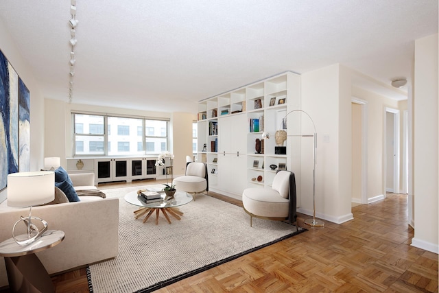 living room with baseboards