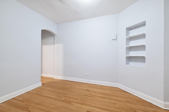 empty room with a wealth of natural light and light wood-type flooring