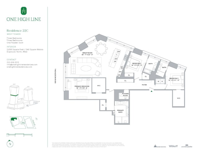 500 W 18th St Unit West22C, New York City, NY 10011 - plan