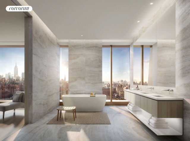 exercise room with wooden ceiling and a wealth of natural light