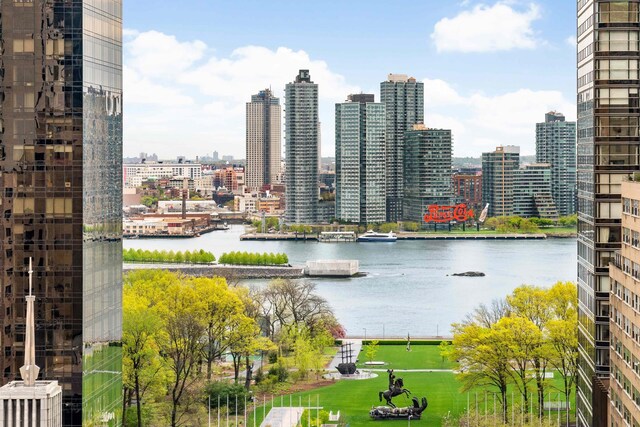 240 E 47th St Unit 33C, New York City, NY 10017 - water view with a view of skyline