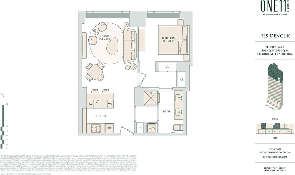 111 W 56th St Unit 39K, New York City, NY 10019 - plan