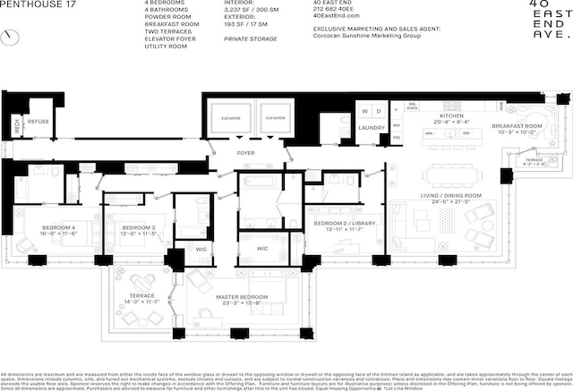 40 E End Ave Unit Ph17, New York City, NY 10028 - property floor plan