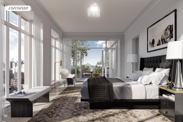 40 E End Ave Unit Ph17, New York City, NY 10028 - bedroom featuring access to outside and wood finished floors