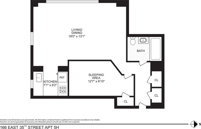 166 E 35th St Unit 5H, New York City, NY 10016 - view of layout